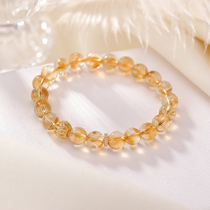 S925 Gold - Plated Citrine Bracelet – "Sunlight in Motion" - Taichi - Zen