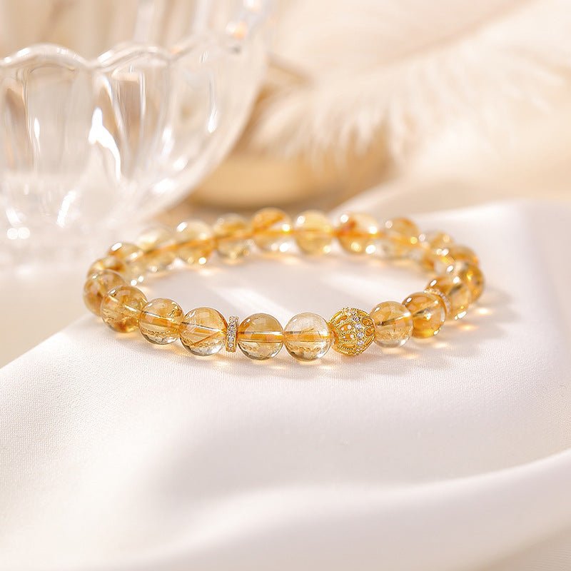 S925 Gold - Plated Citrine Bracelet – "Sunlight in Motion" - Taichi - Zen