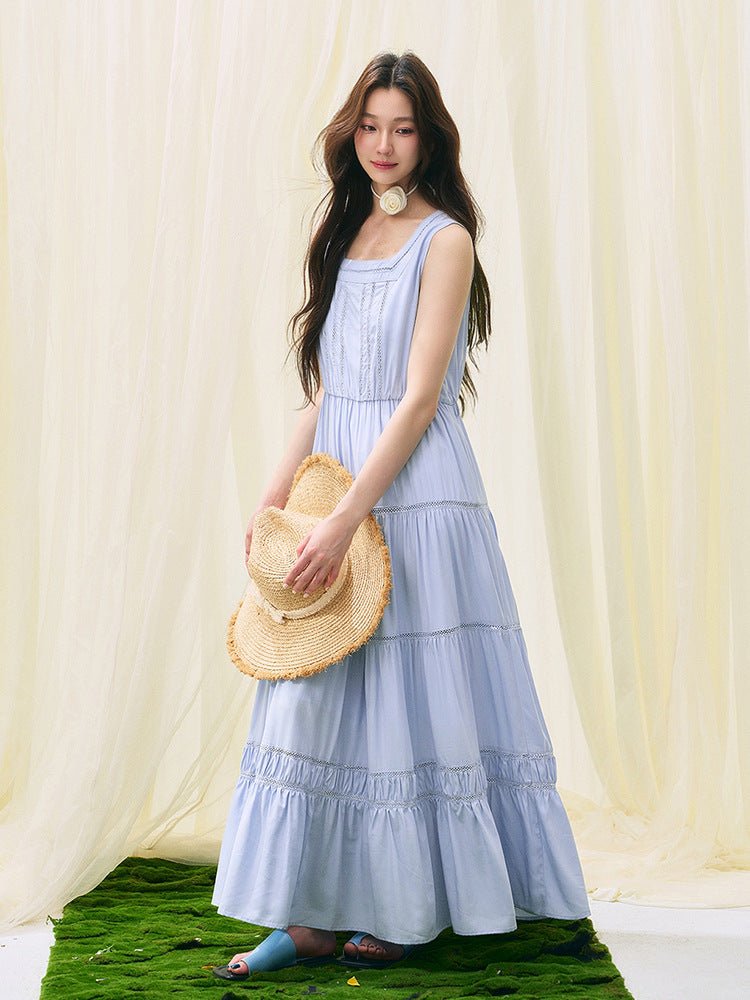 Soft Sky Tiered Maxi Dress – Light & Airy Summer Ease - Taichi - Zen