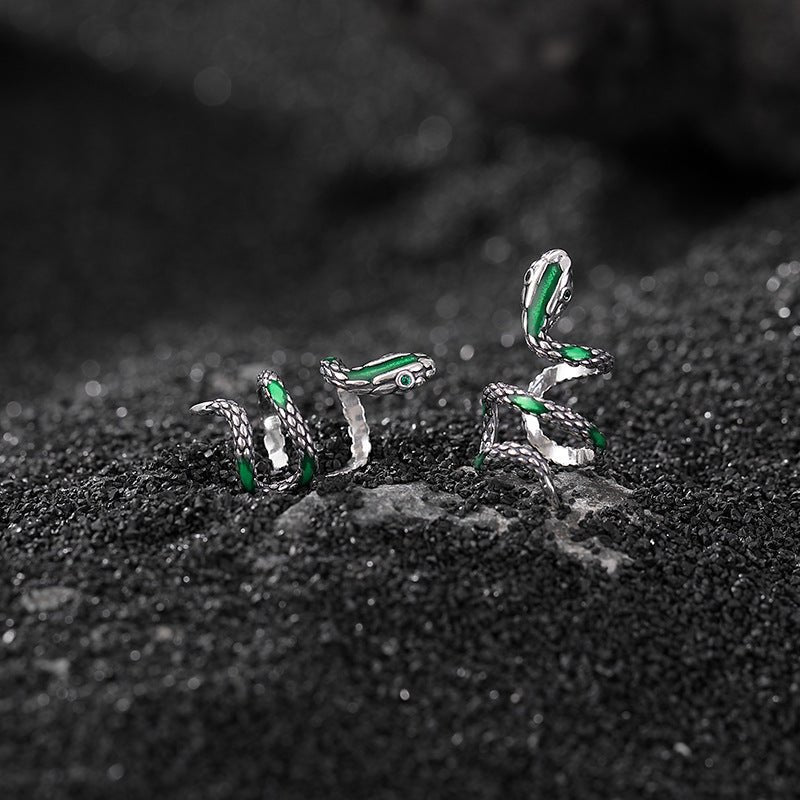S925 Sterling Silver Serpent Jewelry Collection – Bold Snake Motif Designs - Taichi - Zen