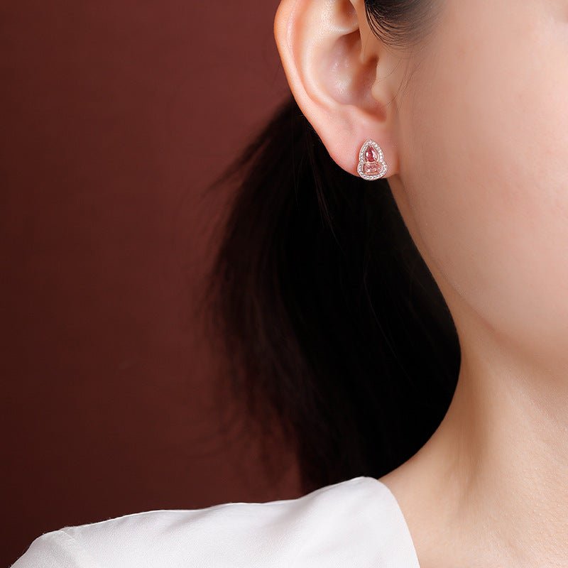S925 Rose Gold Tourmaline Collection – Playful Húlu Charms with Crystal Energy - Taichi - Zen