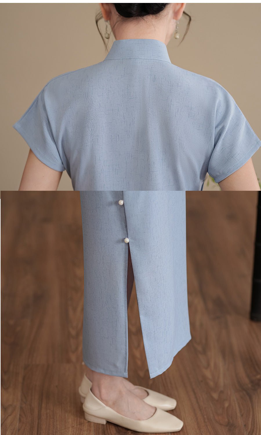 Pale Blue Qipao – Quiet, Composed, Beautiful - Taichi - Zen