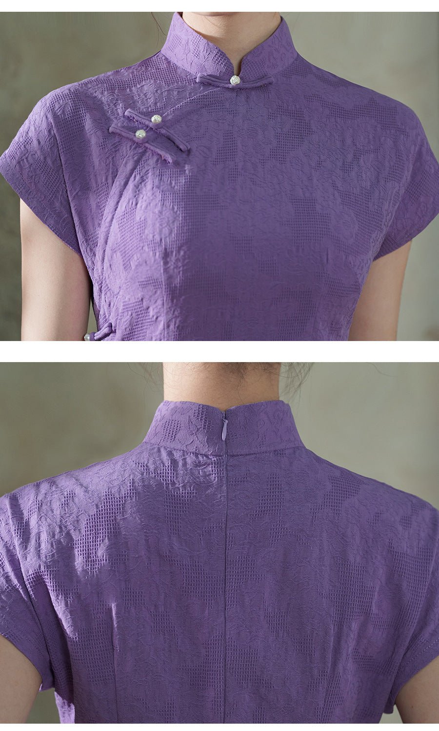 Lavender Poise Qipao – Soft Power in Bloom - Taichi - Zen