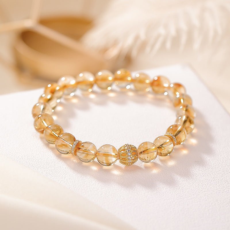 S925 Gold - Plated Citrine Bracelet – "Sunlight in Motion" - Taichi - Zen