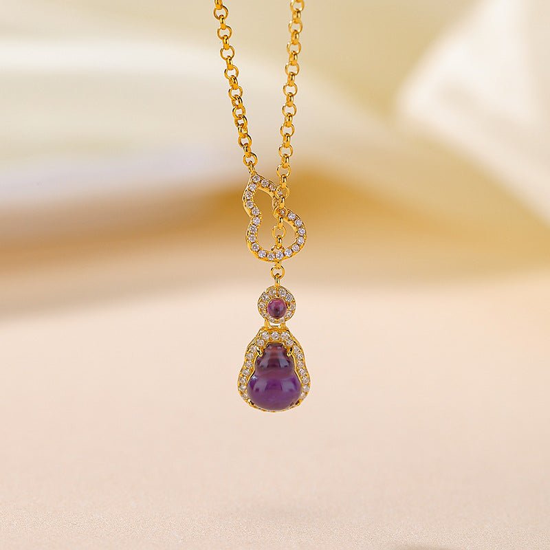 S925 Gold - Plated Amethyst Jewelry Collection – The Art of Húlu (葫芦) in Modern Chinese Design - Taichi - Zen