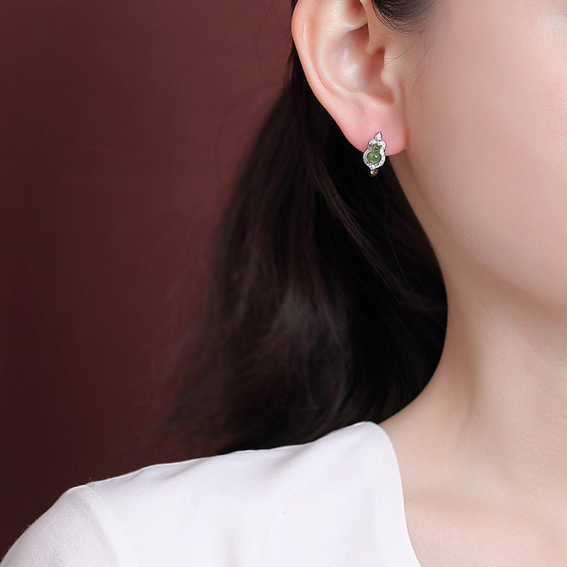 S925 Sterling Silver & Hetian Jade Collection "Pulse of the Earth" Living Jewelry - Taichi - Zen