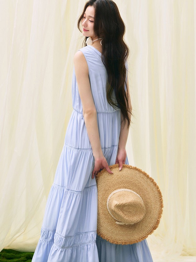 Soft Sky Tiered Maxi Dress – Light & Airy Summer Ease - Taichi - Zen