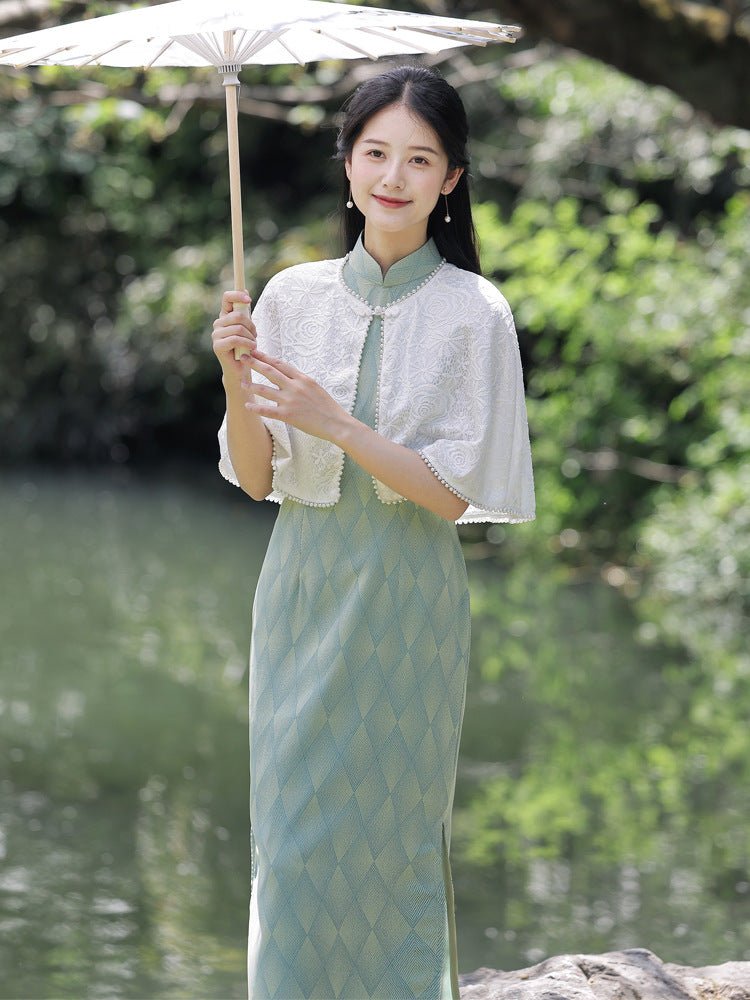 Mint Breeze Qipao – Soft, Subtle, Beautifully Calm - Taichi - Zen