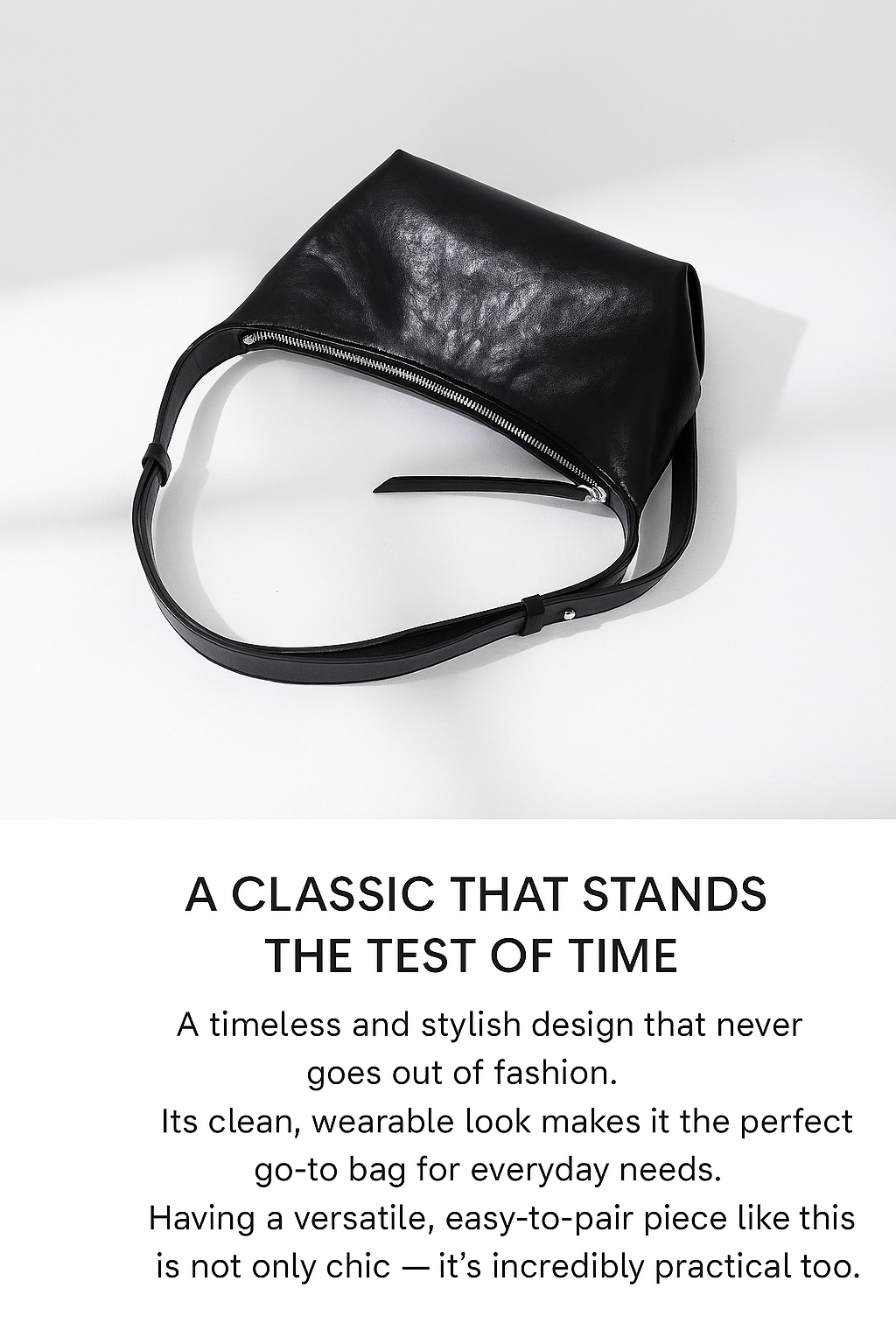 Vintage Minimalist Soft Leather Shoulder Bag – Chic Designer Boston Pillow Bag, Elegant Everyday Style - Taichi - Zen