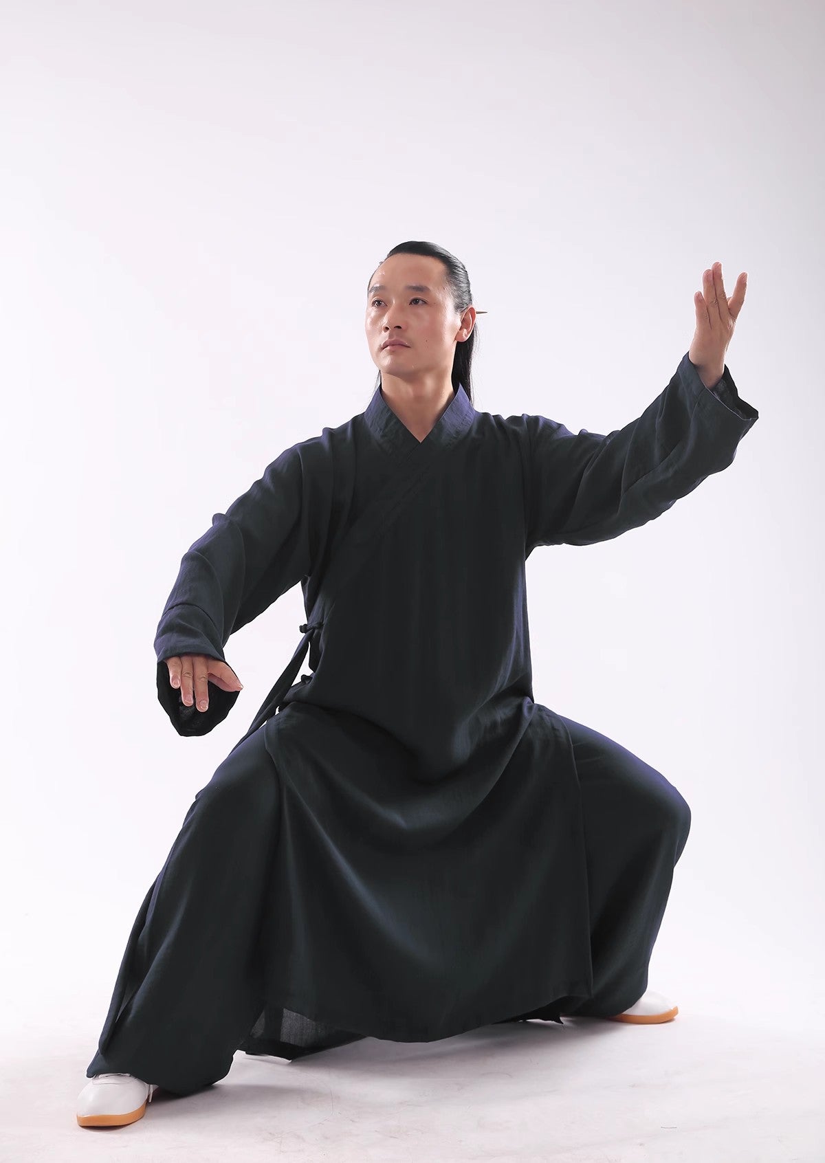 Natural Linen Tai Chi Suit - Unisex Wudang Style Uniform with traditional Hanfu Style