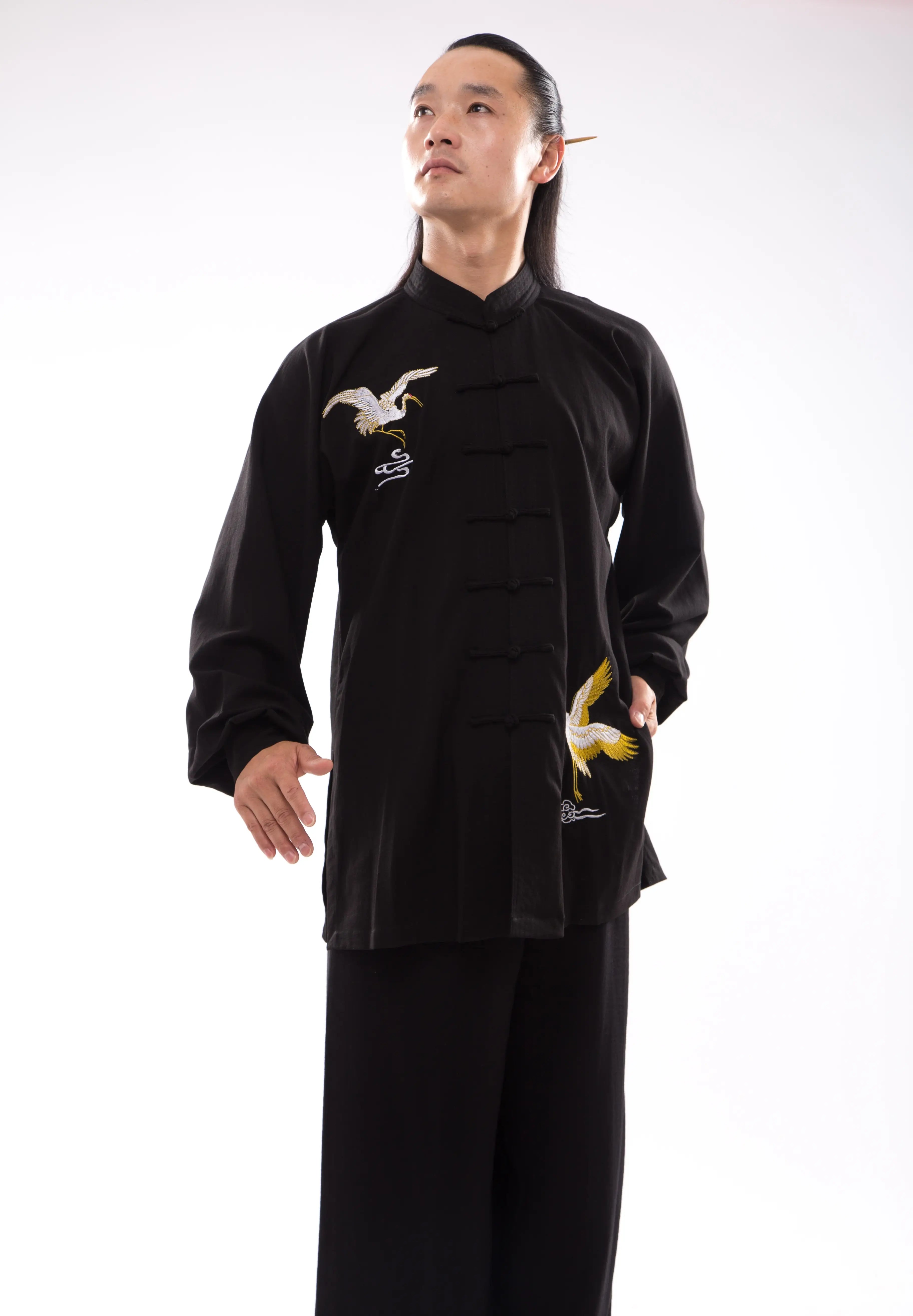 Black Tai Chi Ensemble | Luxurious Tai Chi Apparel | Taichi-Zen