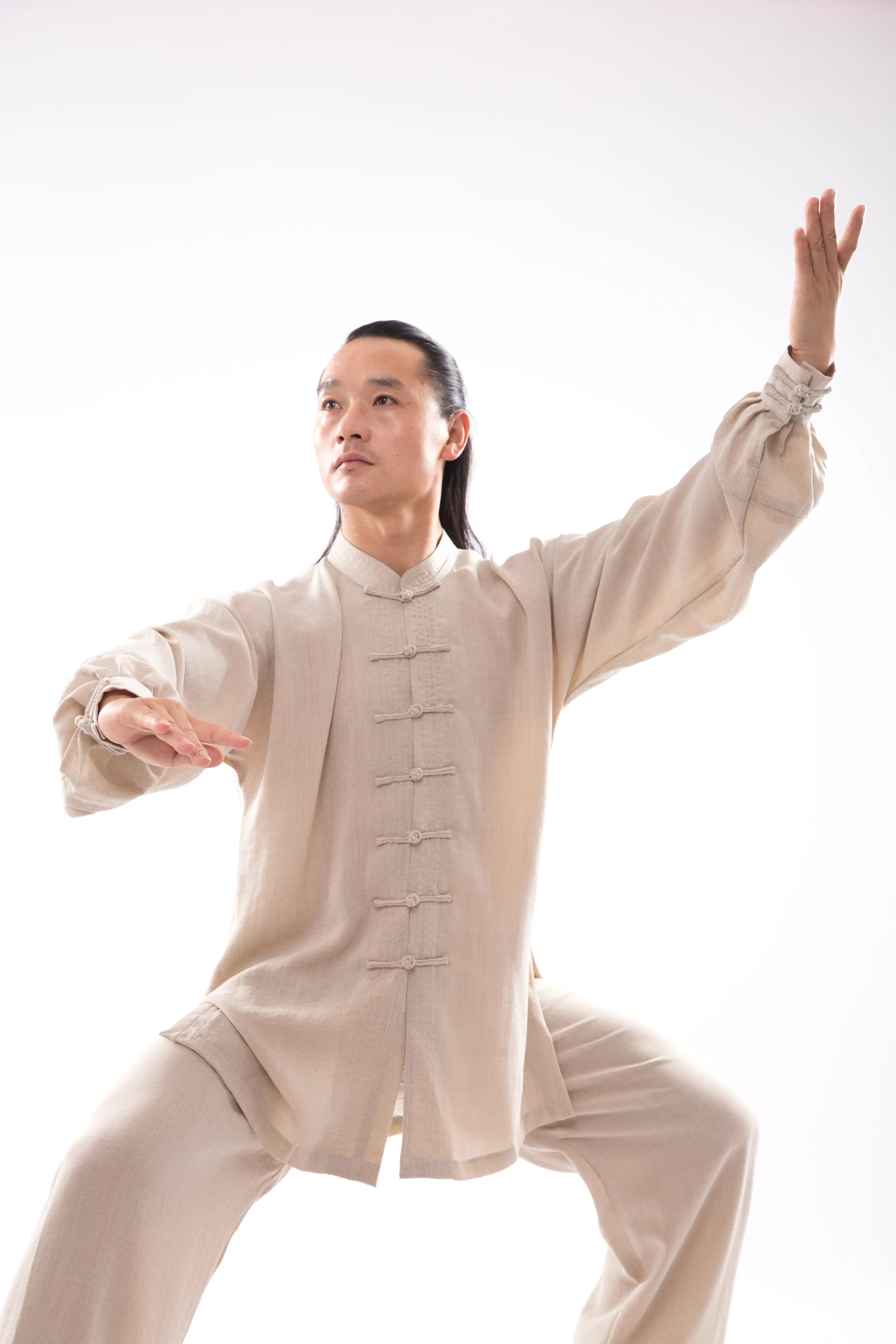 Harmonious Wudang Mountain Wellness Tai Chi Hanfu: Gender-Neutral, Pure Natural Linen - Traditional Chinese Martial Arts Uniform