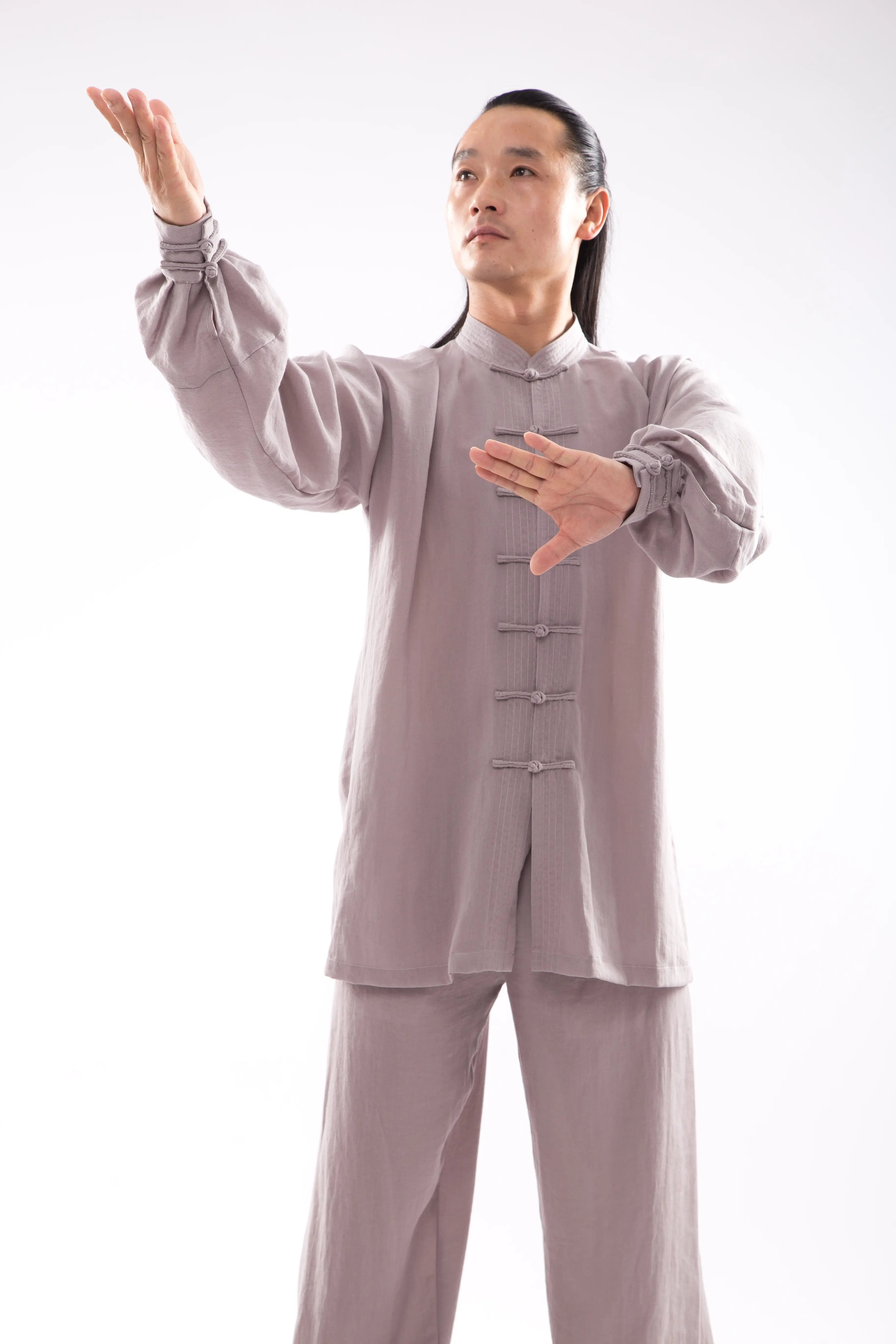 Wudang Mountain Wellness Tai Chi Hanfu: Unisex, 100% Natural Linen - Graceful Traditional Chinese Martial Arts Attire