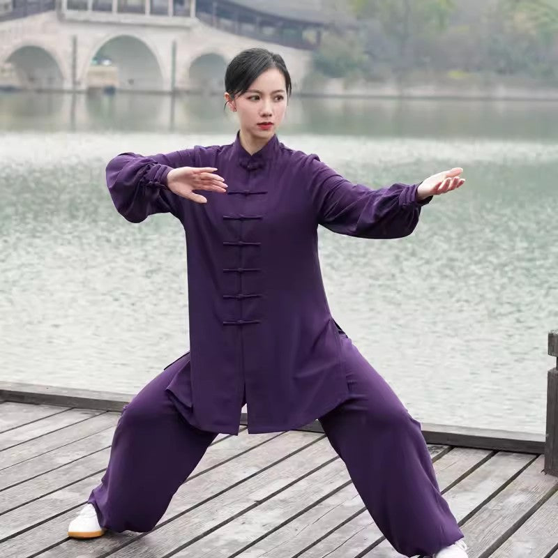 Natural Pearl Flex Linen Wudang Mountain Tai Chi Hanfu: Gender-Neutral, Multi-Color Options - Authentic Traditional Chinese Martial Arts Attire