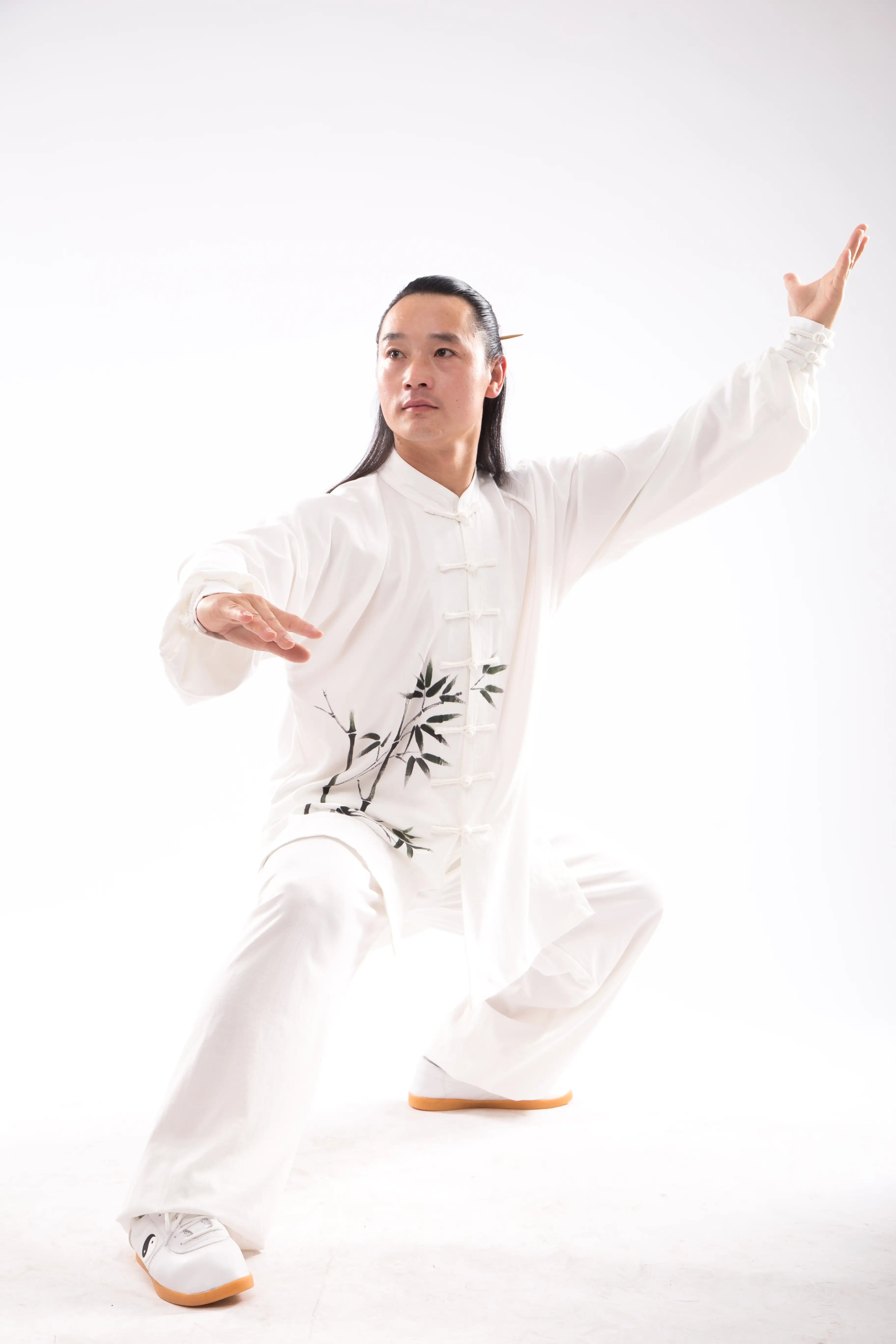 White Tai Chi Hanfu | Unisex Chinese Martial Arts Garment | Taichi-Zen